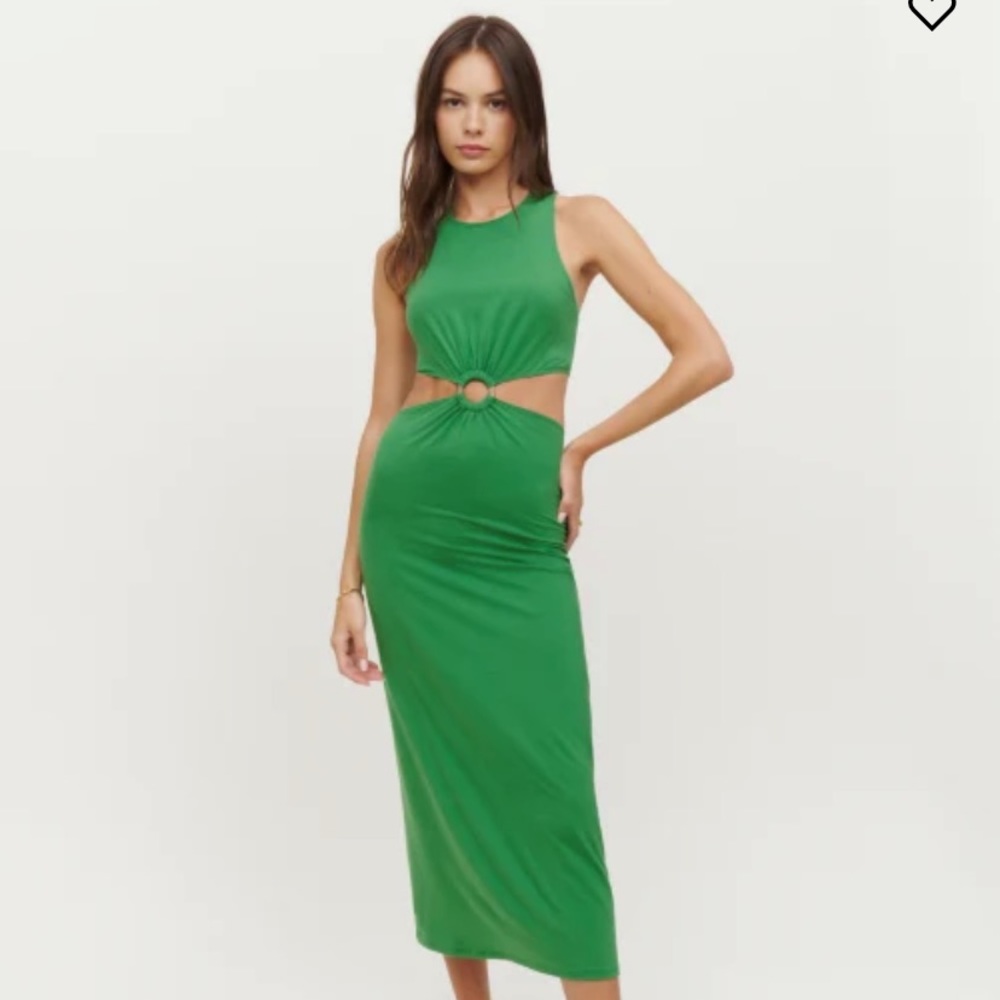 REFORMATION CREW COTTON MAXI DRESS